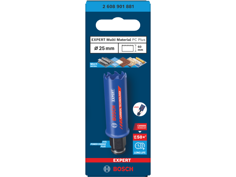 Žaga za izrezovanje lukenj Bosch EXPERT Multi Material Power Change Plus, 2608901881